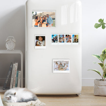 Clear Magnetic Picture Frame for Fujifilm Instax Instant Films Cute Small for Refrigerator Display
