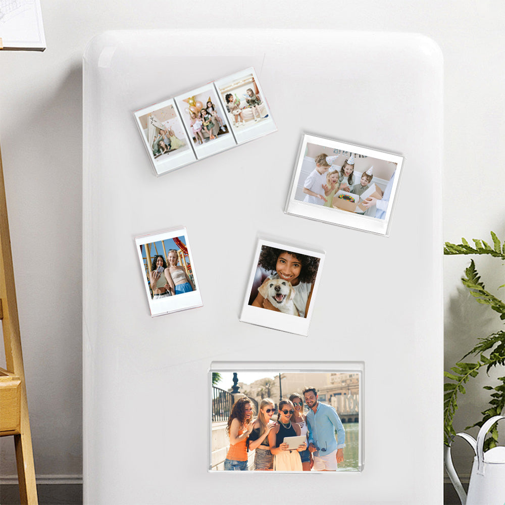 Clear Magnetic Picture Frame for Fujifilm Instax Instant Films Cute Small for Refrigerator Display