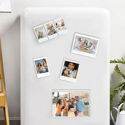 Clear Magnetic Picture Frame for Fujifilm Instax Instant Films Cute Small for Refrigerator Display