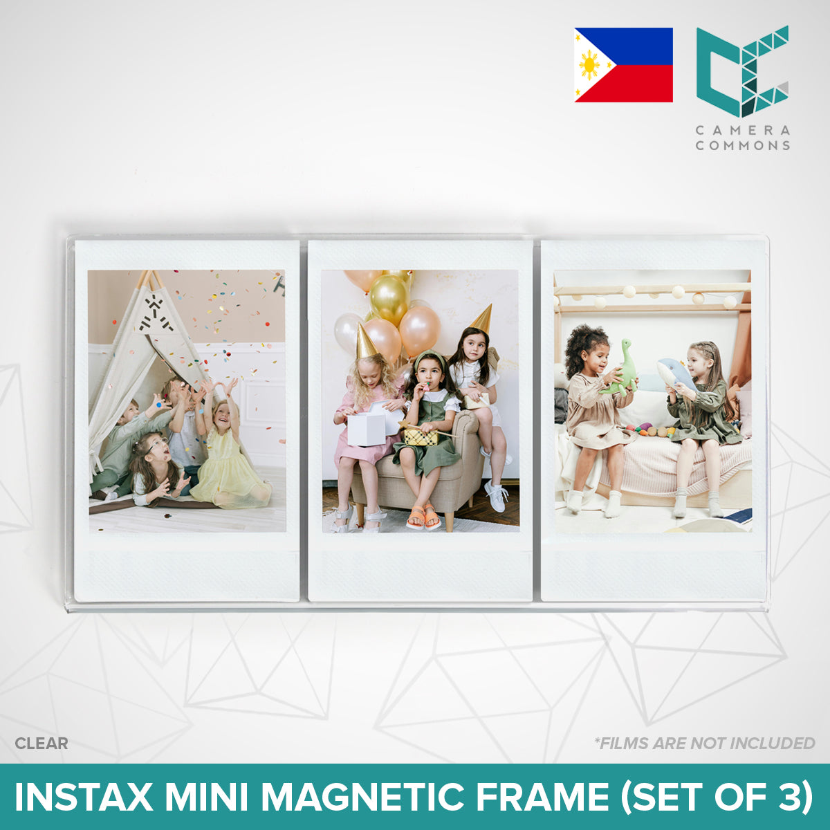 Clear Magnetic Picture Frame for Fujifilm Instax Instant Films Cute Small for Refrigerator Display