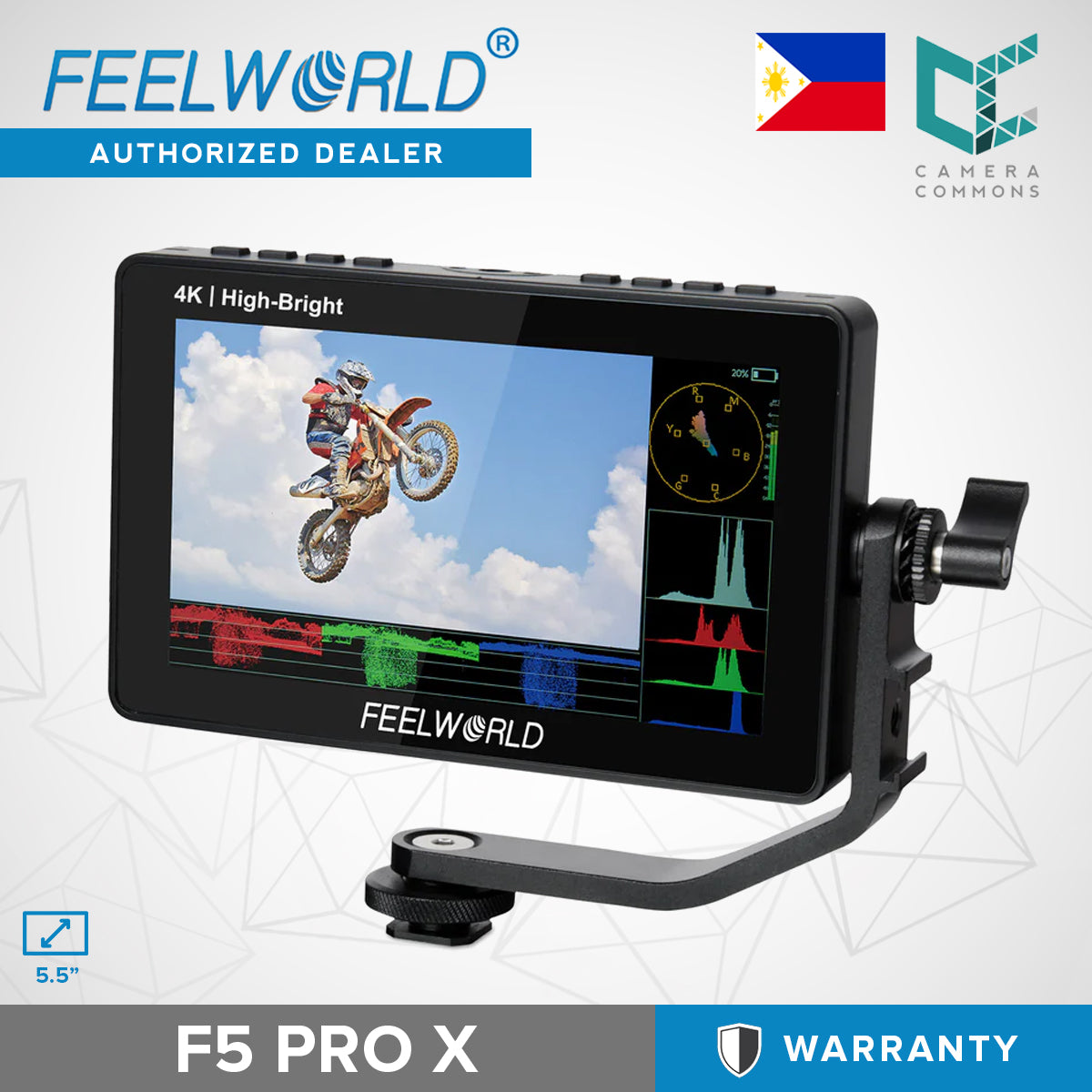 FEELWORLD F5 Pro 5.5 inches V2 4K HDMI IPS Touchscreen Camera Monitor for Studio Videography