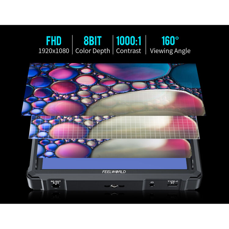 FEELWORLD FW568 PRO 6" High-Bright On-Camera 4K HDMI Monitor Camera Accessories