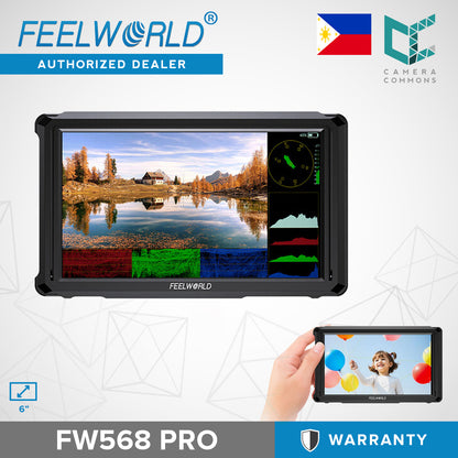 FEELWORLD FW568 PRO 6" High-Bright On-Camera 4K HDMI Monitor Camera Accessories
