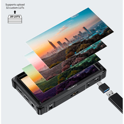 FEELWORLD FW568 PRO 6" High-Bright On-Camera 4K HDMI Monitor Camera Accessories