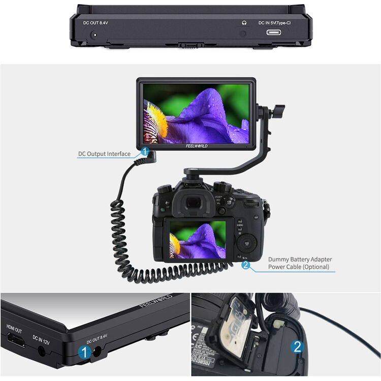 FEELWORLD S55 V3 6" 4K HDMI Monitor Up to DCI 4K via HDMI Input & Output