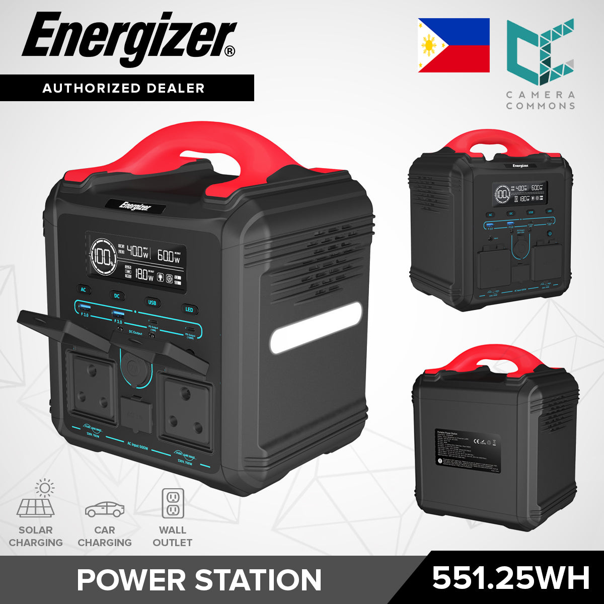 Energizer Portable Power Station (551.25Wh / 1102.5Wh) Fast Charge Premium Battery Cell