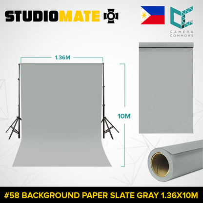 Studiomate Seamless Photography Videography Backdrop Background Paper 1.36x10m / 4.46 x 32 ft Studio Equipment