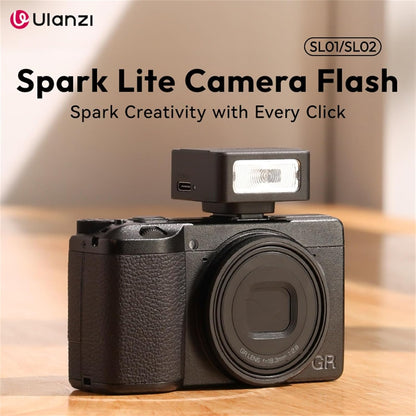 Ulanzi SL01 SL01 Mini Flash Speedlite Spark Lite Camera Light GN8 6500K Compact Portable