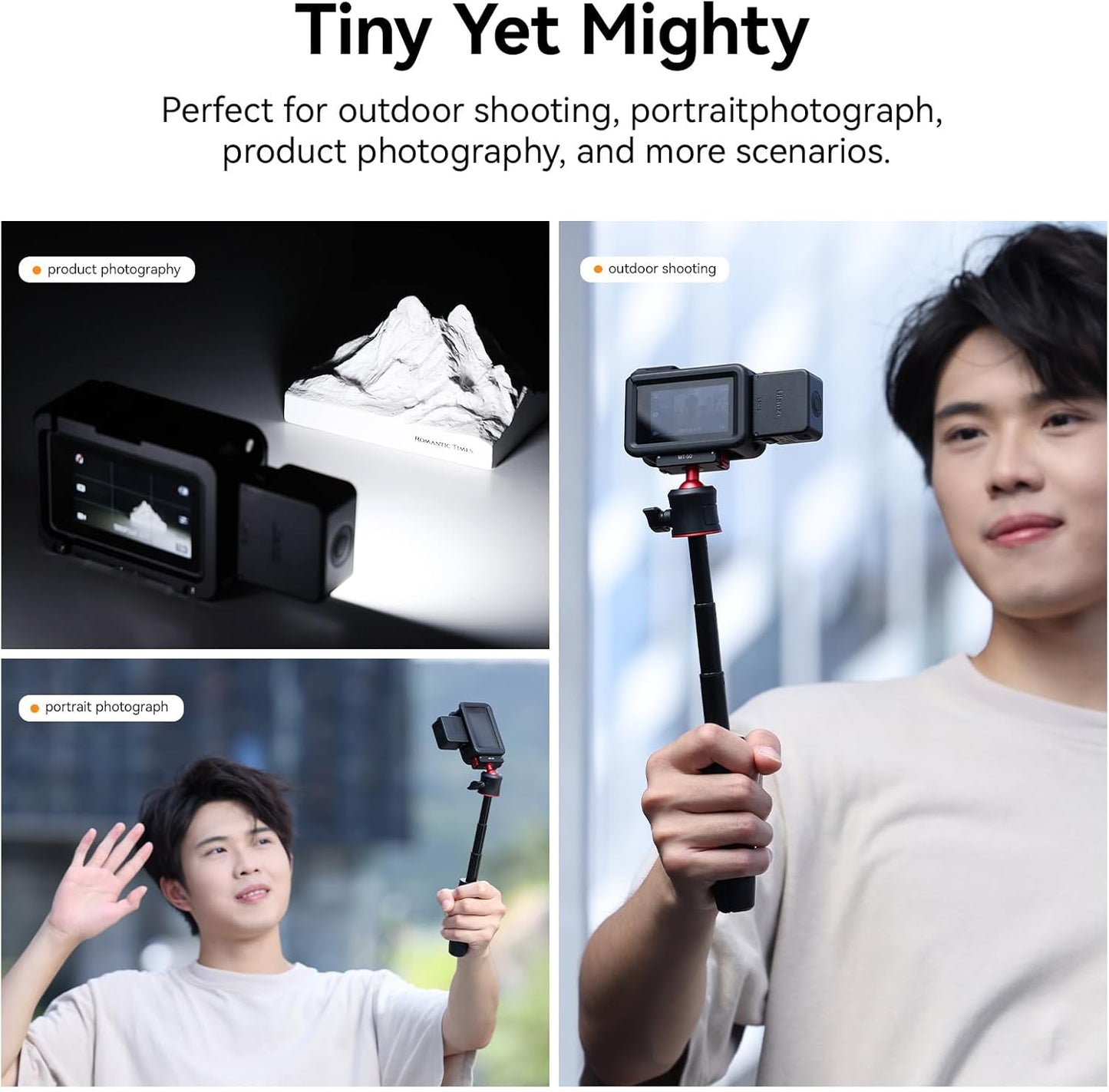 Ulanzi LM18 Mini Daylight LED Light 5600K CCT for DJI Osmo Action 4/3 & Pocket 3 Camera