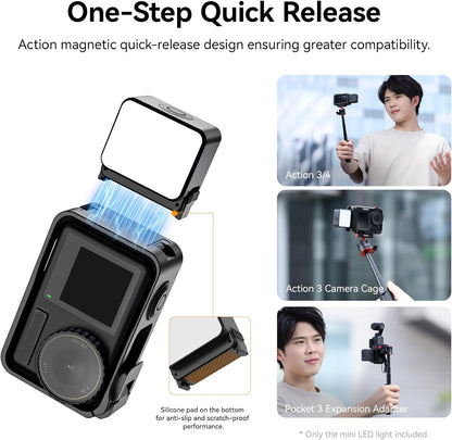 Ulanzi LM18 Mini Daylight LED Light 5600K CCT for DJI Osmo Action 4/3 & Pocket 3 Camera