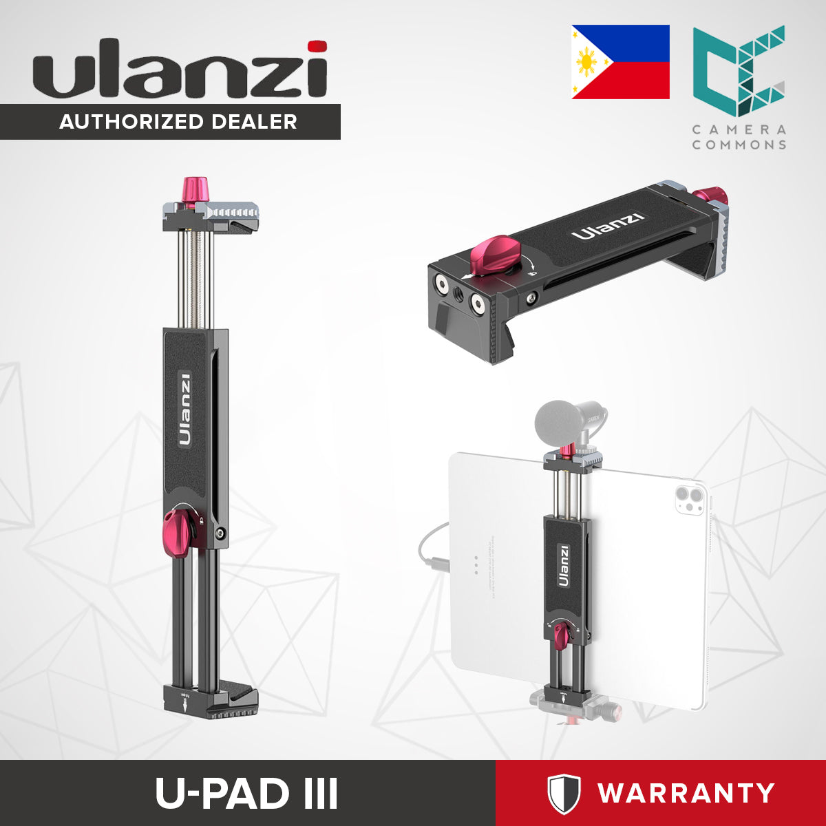 Ulanzi U-Pad III Metal Tripod Mount for Tablets & Smartphones Cold Shoe Mount Aluminum UPadIII