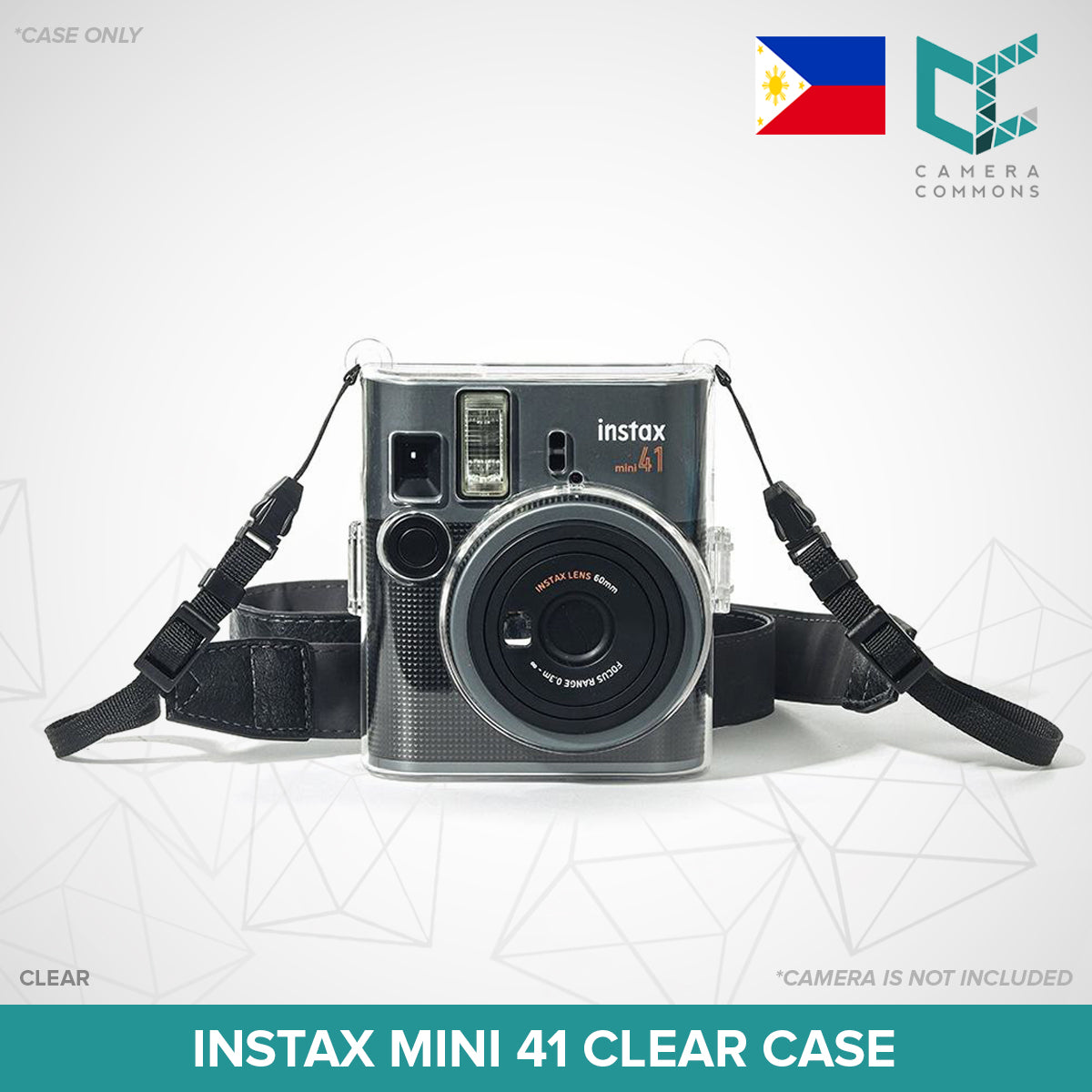 Clear Case for Fujifilm Instax Mini 41 Instant Camera Crystal Transparent Protective Cover