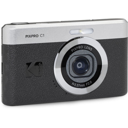 Kodak PIXPRO C1 Compact Digital Camera 13MP 26mm f/2 Wide-Angle Lens 1080p 60fps (Black/Brown/Tan)