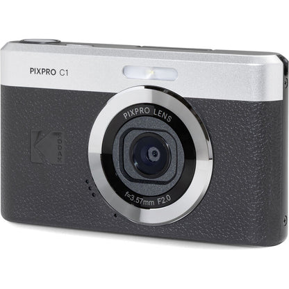 Kodak PIXPRO C1 Compact Digital Camera 13MP 26mm f/2 Wide-Angle Lens 1080p 60fps (Black/Brown/Tan)