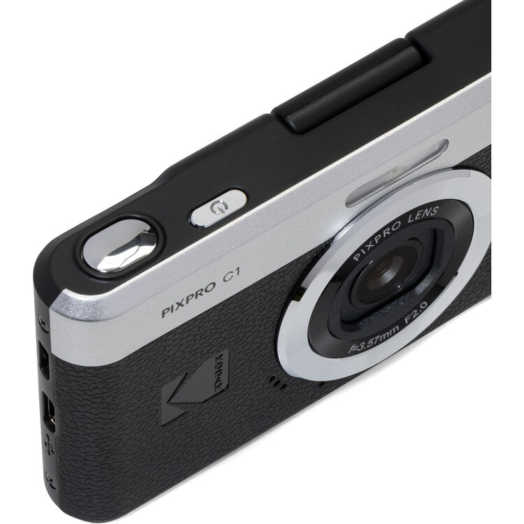 Kodak PIXPRO C1 Compact Digital Camera 13MP 26mm f/2 Wide-Angle Lens 1080p 60fps (Black/Brown/Tan)