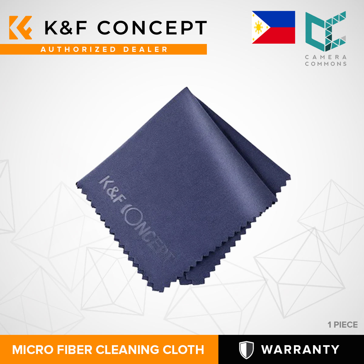 K&F Concept Micro Fiber Cleaning Cloth Blue for Camera Lenses Filter Accessories Electronics