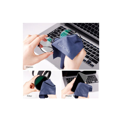 K&F Concept Micro Fiber Cleaning Cloth Blue for Camera Lenses Filter Accessories Electronics
