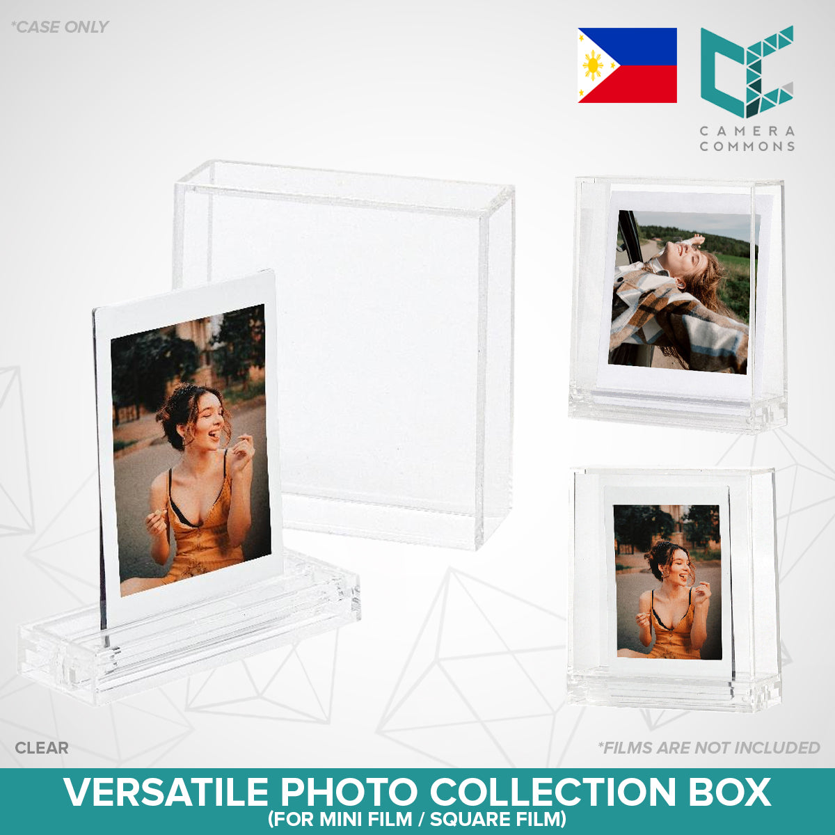 Clear Photo Frame Box Versatile Collection for Instax Mini Film / Square Film Protective Simple