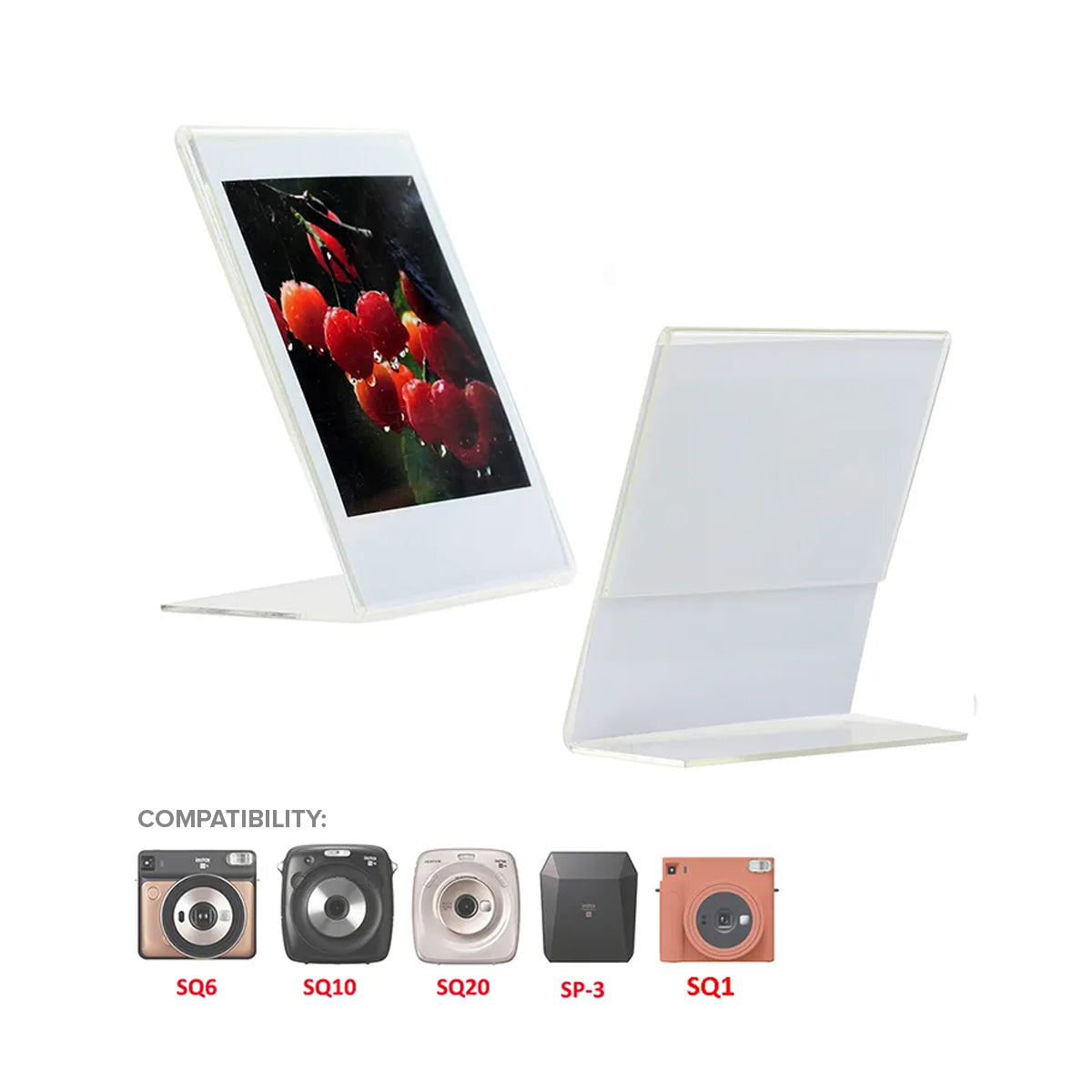 Clear Acrylic L Frame Stand Photo Frame for Fujifilm Instax Instant Square Film
