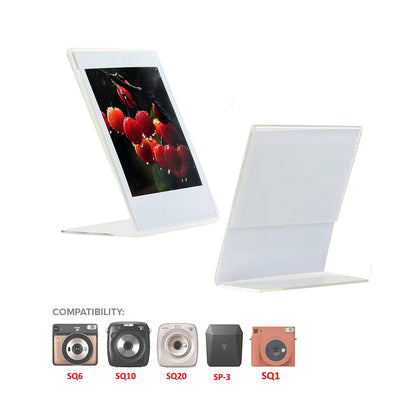 Clear Acrylic L Frame Stand Photo Frame for Fujifilm Instax Instant Square Film