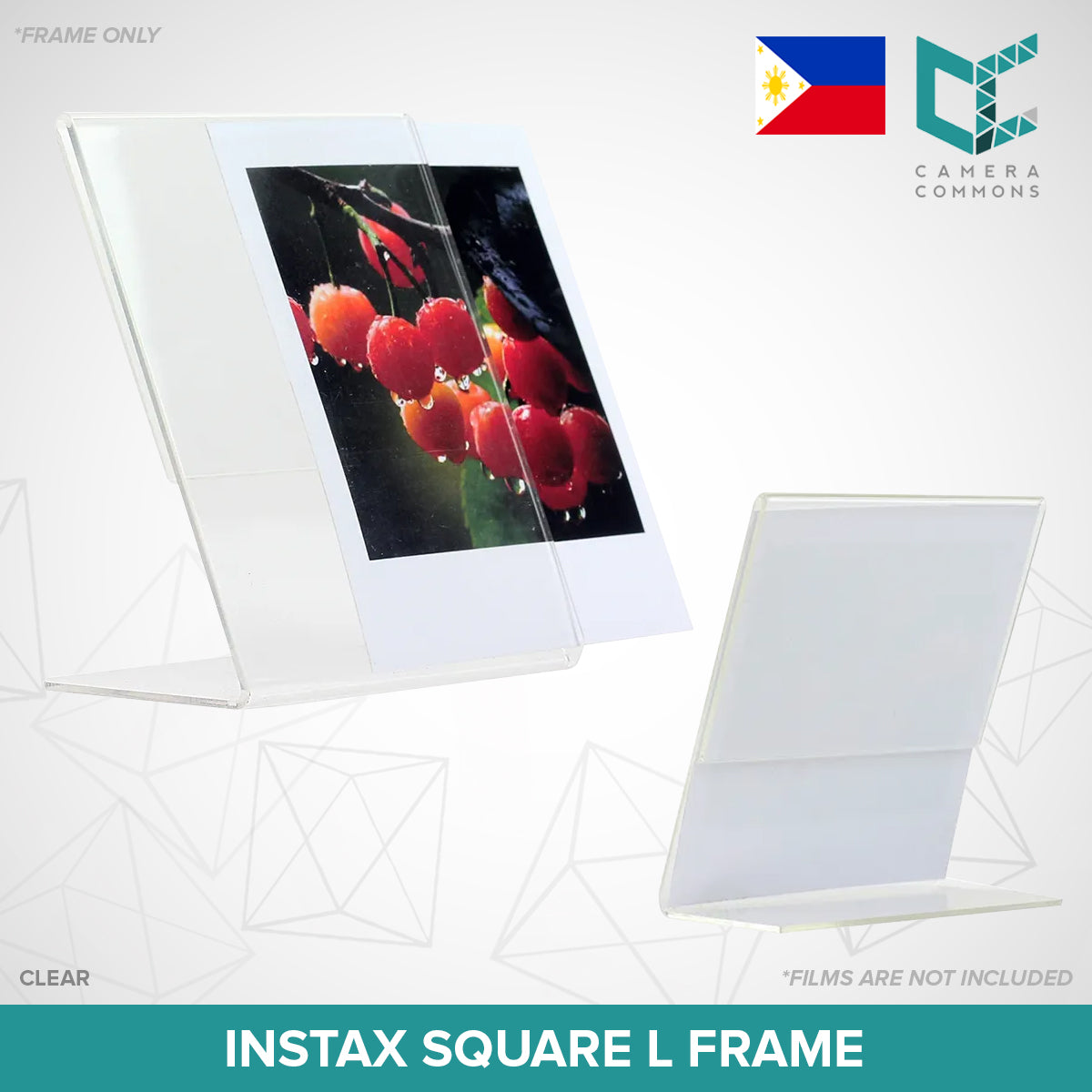 Clear Acrylic L Frame Stand Photo Frame for Fujifilm Instax Instant Square Film