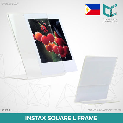 Clear Acrylic L Frame Stand Photo Frame for Fujifilm Instax Instant Square Film