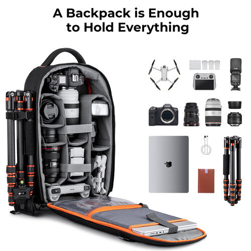 K&F Concept Shutterpak V2 Black Professional DSLR 18L Camera Bag Backpack KF13.140