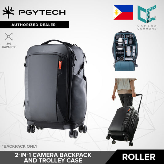 PGYTECH Roller Camera Backpack 30L Space Black 2 in 1 Trolley Case and Bag Expandable