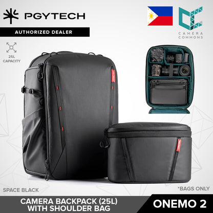 PGYTECH OneMo 2 Camera Backpack 25L / 35L with Shoulder Bag Double Quick Access Space Black