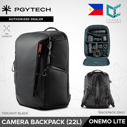 PGYTECH OneMo Lite Camera Backpack 22L Quick-Access Side Pocket Splashproof Twilight Black