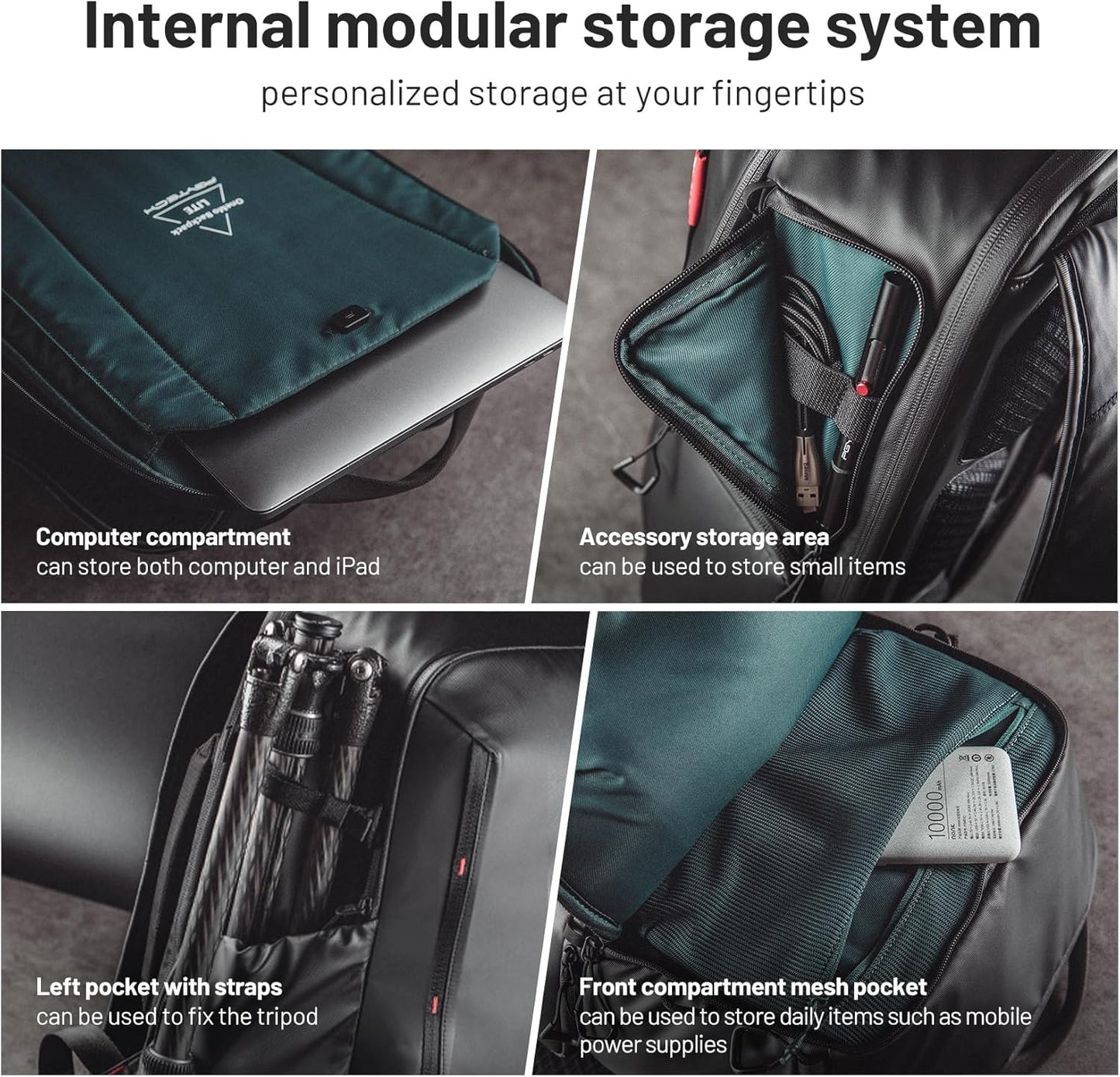 PGYTECH OneMo Lite Camera Backpack 22L Quick-Access Side Pocket Splashproof Twilight Black