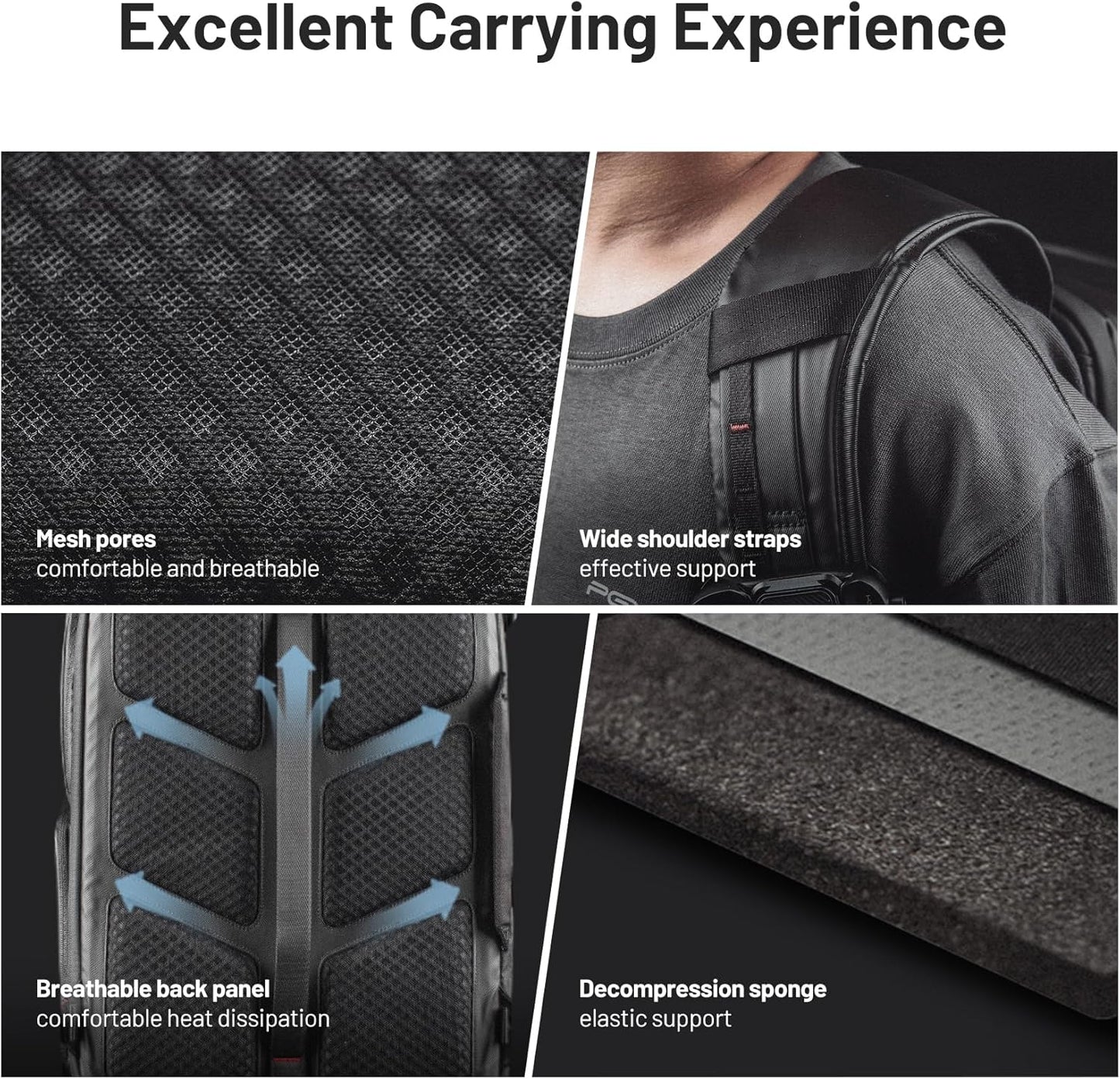 PGYTECH OneMo Lite Camera Backpack 22L Quick-Access Side Pocket Splashproof Twilight Black