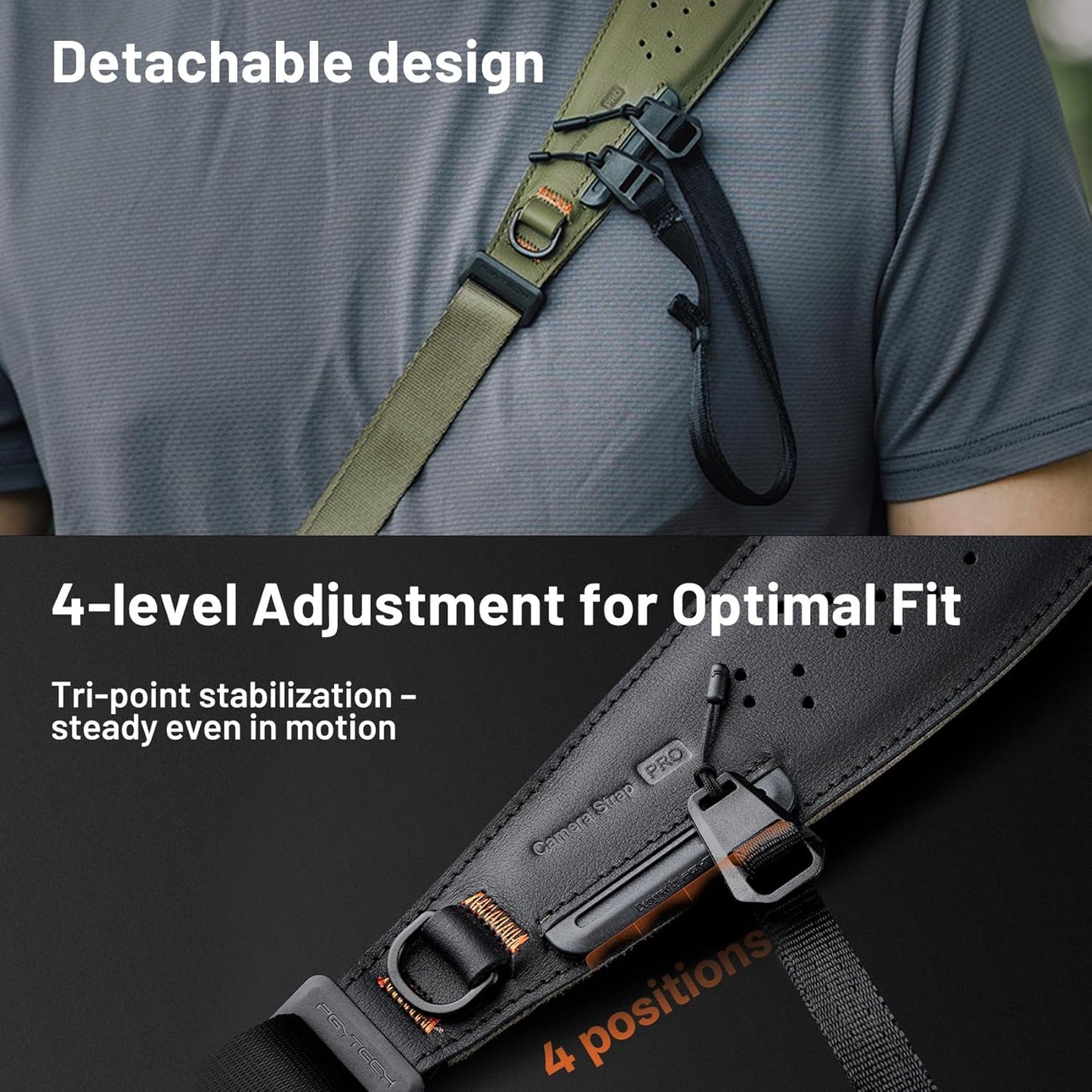 PGYTECH Camera Shoulder Strap Pro Quick Release Bead Connectors Snap Fast