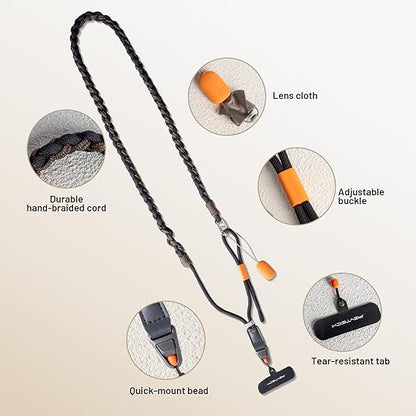 PGYTECH LinkGo Phone Strap Braided / Webbing with Microfiber Cloth for Smartphone Photography