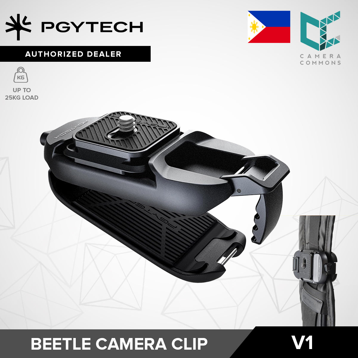 PGYTECH Beetle Camera Clip with QR Arca Swiss Plate Quick Release Accessories V1 / V2