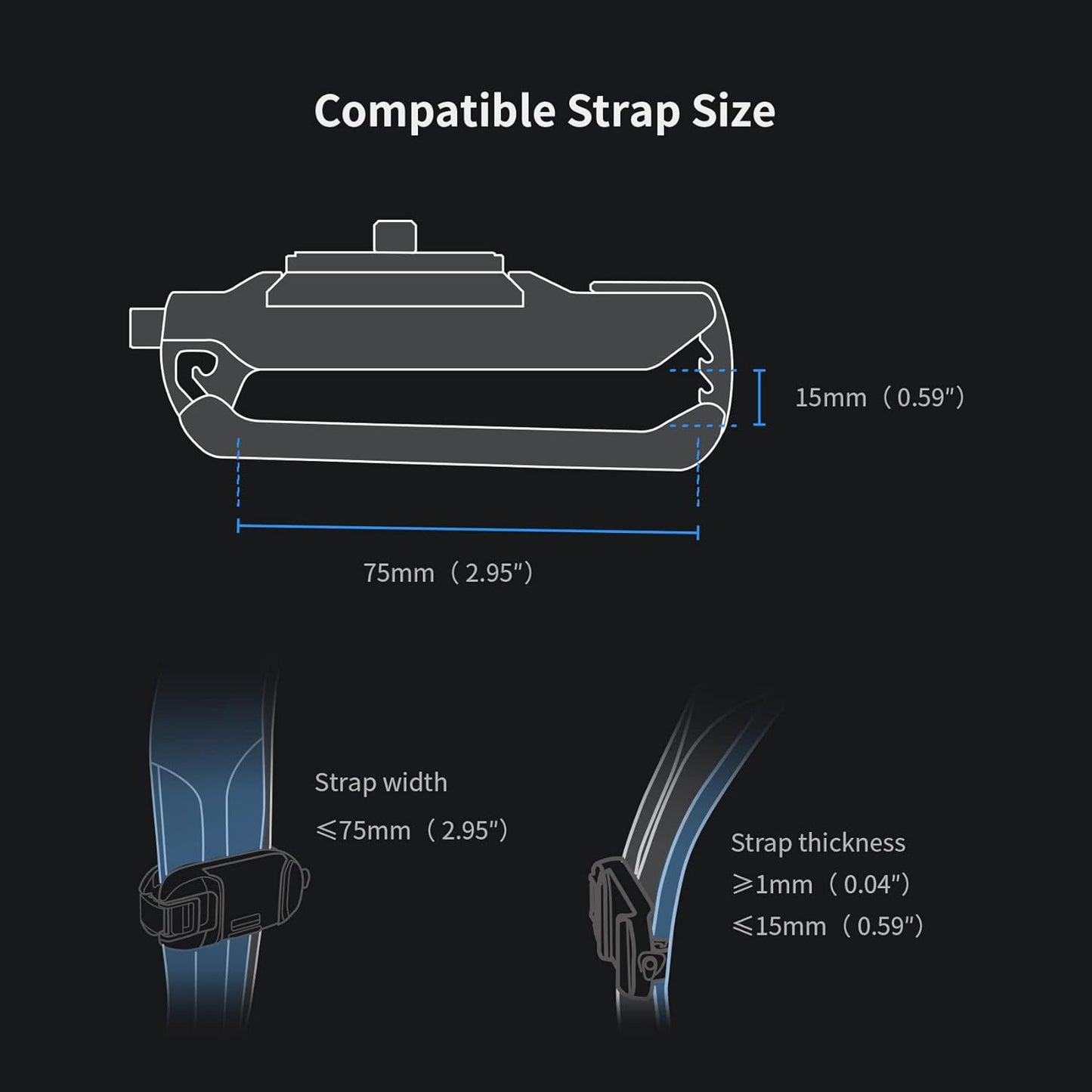 PGYTECH Beetle Camera Clip with QR Arca Swiss Plate Quick Release Accessories V1 / V2