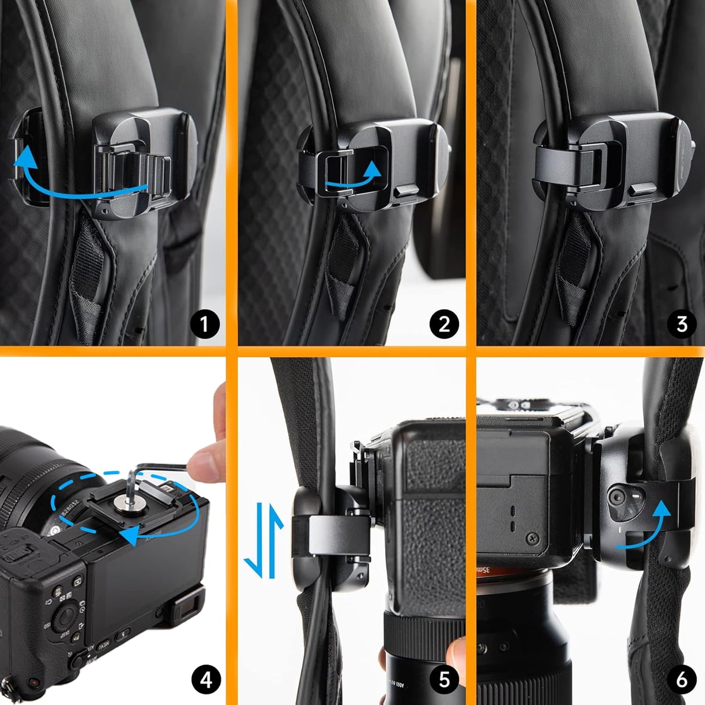 PGYTECH Beetle Camera Clip with QR Arca Swiss Plate Quick Release Accessories V1 / V2