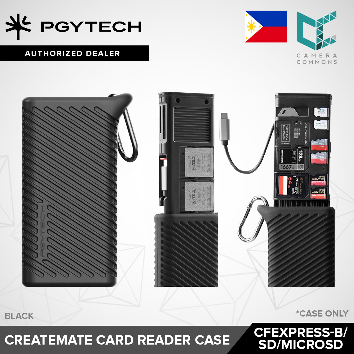 PGYTECH CreateMate CFexpress Type A / Type B / SD Card Reader Case High-Speed Camera Accessories