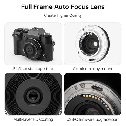 Viltrox AF 28mm f/4.5 XF Pancake Lens for Fujifilm X Mount Mirrorless Cameras