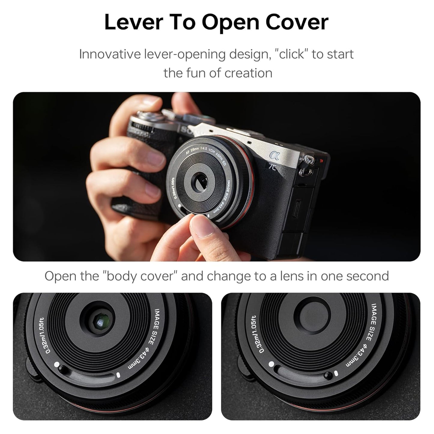 Viltrox AF 28mm f/4.5 XF Pancake Lens for Fujifilm X Mount Mirrorless Cameras