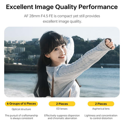 Viltrox AF 28mm f/4.5 XF Pancake Lens for Fujifilm X Mount Mirrorless Cameras