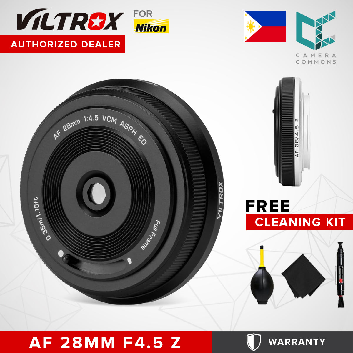 Viltrox AF 28mm f/4.5 Z Pancake Lens for Nikon Z-Mount Mirrorless Cameras