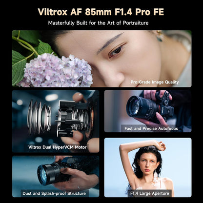 Viltrox AF 85mm f/1.4 Pro FE Prime Lens for Sony E-Mount Full-Frame Mirrorless Cameras