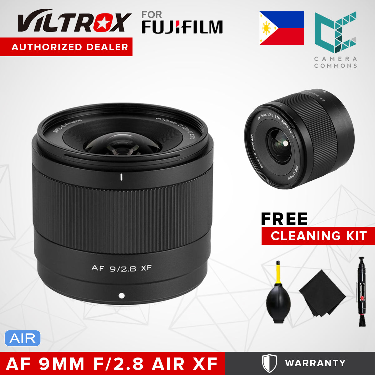 Viltrox AF 9mm f/2.8 Air XF Prime Lens for Fujifilm X-Mount APS-C Mirrorless Cameras