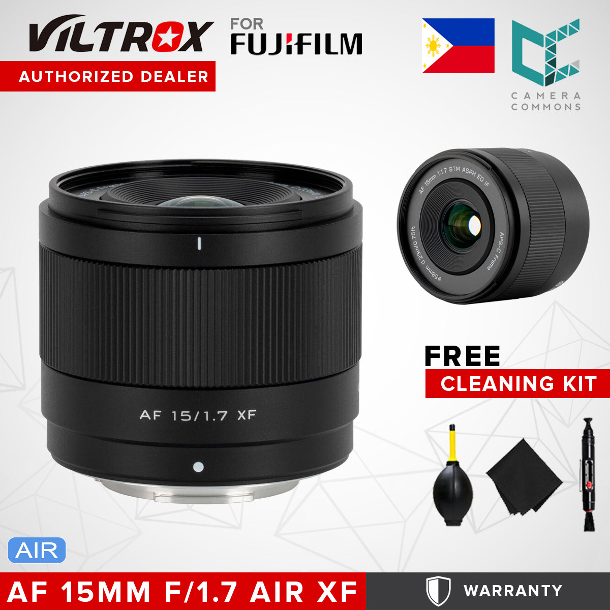 Viltrox AF 15mm f/1.7 Air XF Prime Lens for Fujifilm X-Mount APS-C Mirrorless Cameras