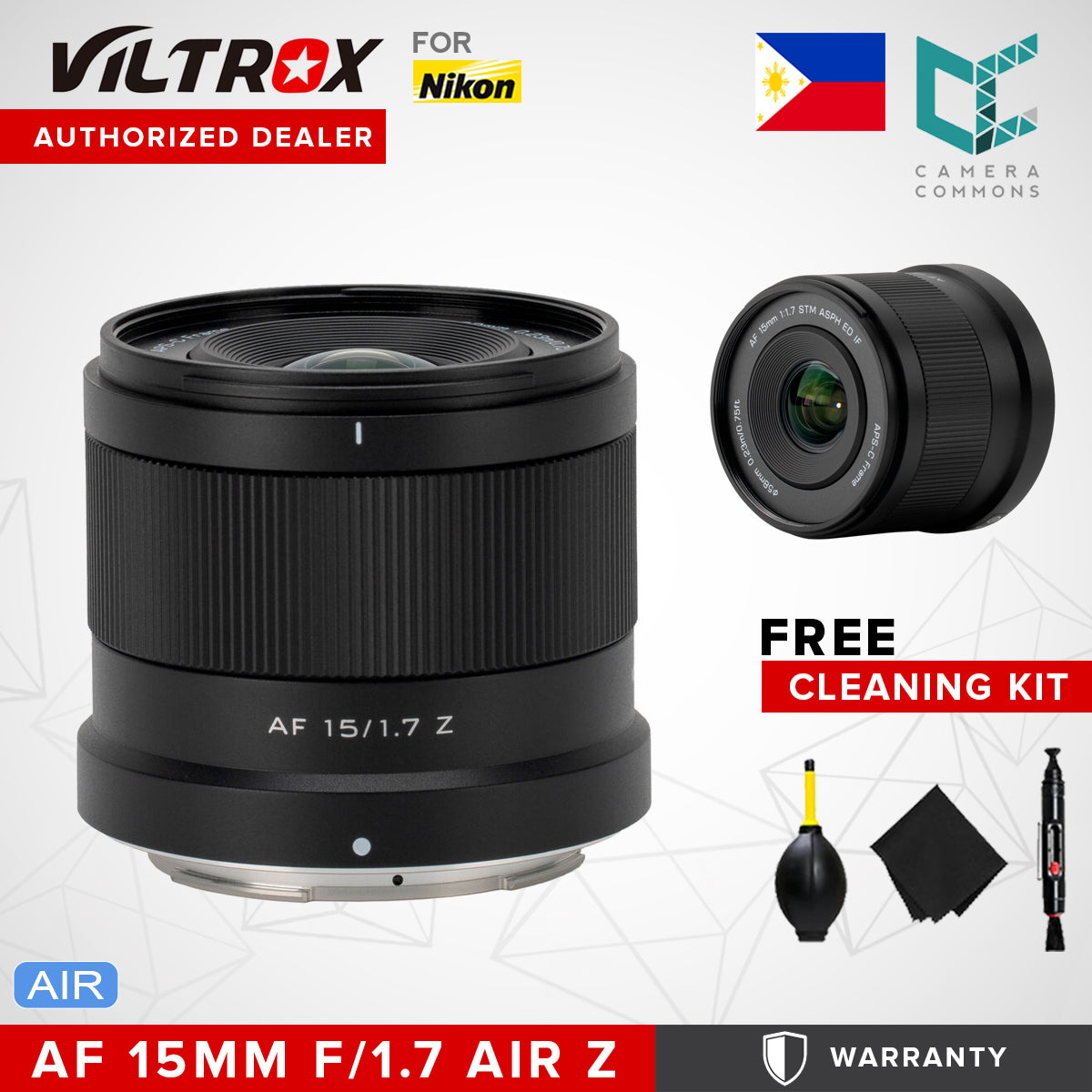 Viltrox AF 15mm f/1.7 Air Z Prime Lens for Nikon Z-Mount APS-C Mirrorless Cameras