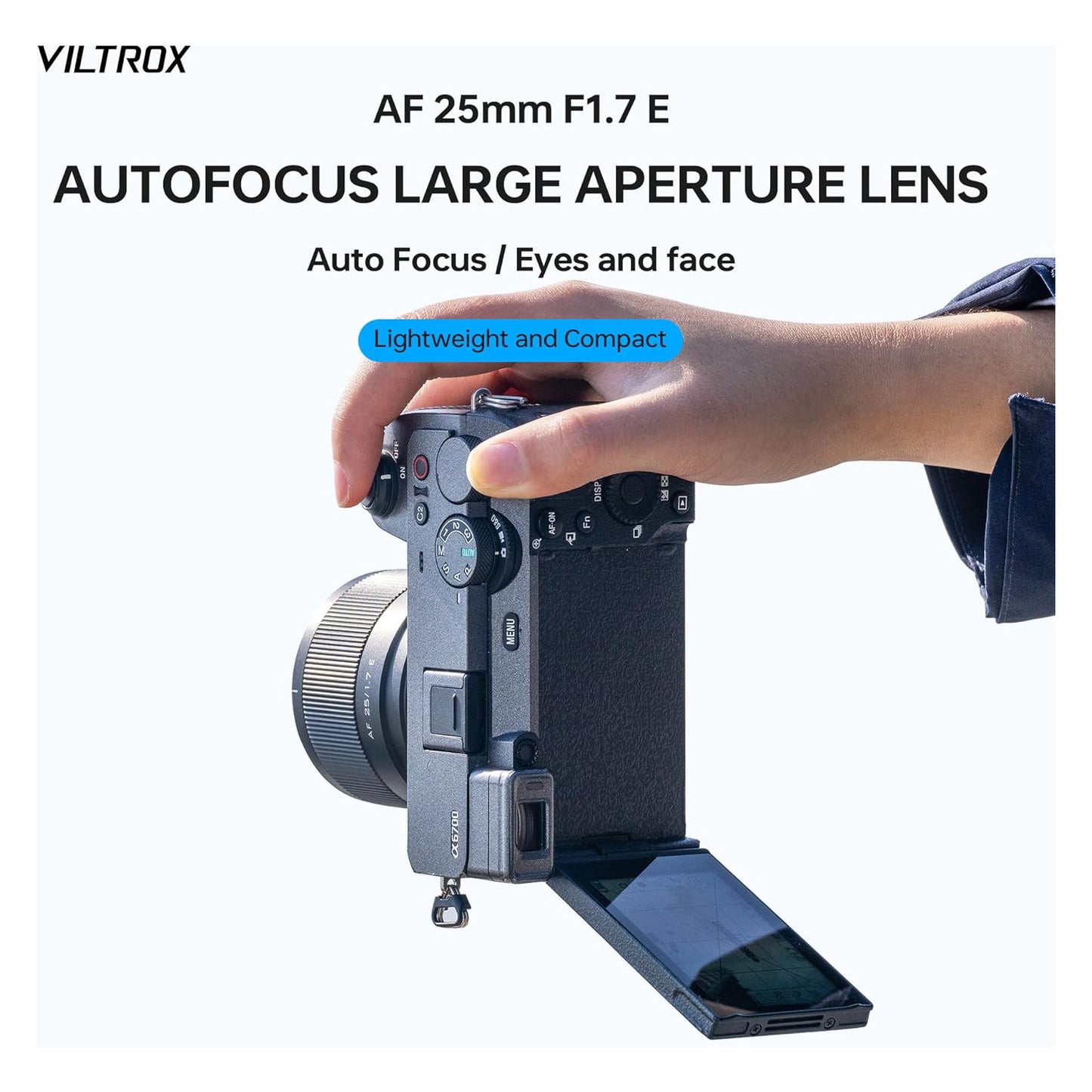 Viltrox AF 25mm f/1.7 Air E Prime Lens for Sony E-Mount APS-C Mirrorless Cameras