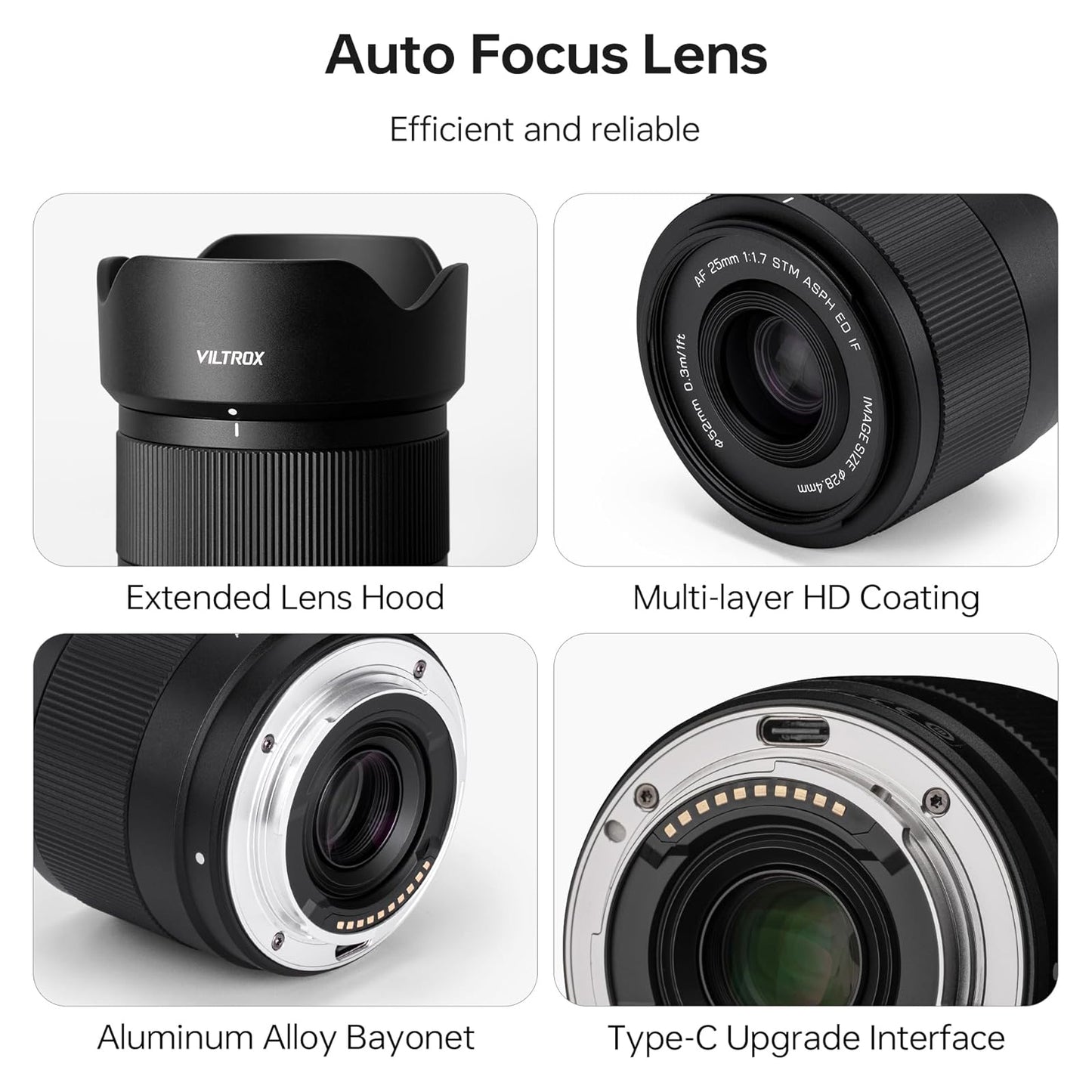 Viltrox AF 25mm f/1.7 Air E Prime Lens for Sony E-Mount APS-C Mirrorless Cameras