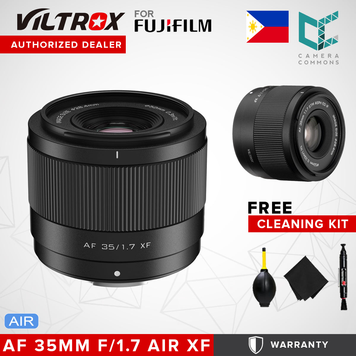 Viltrox AF 35mm f/1.7 Air XF Prime Lens for Fujifilm X-Mount APS-C Mirrorless Cameras
