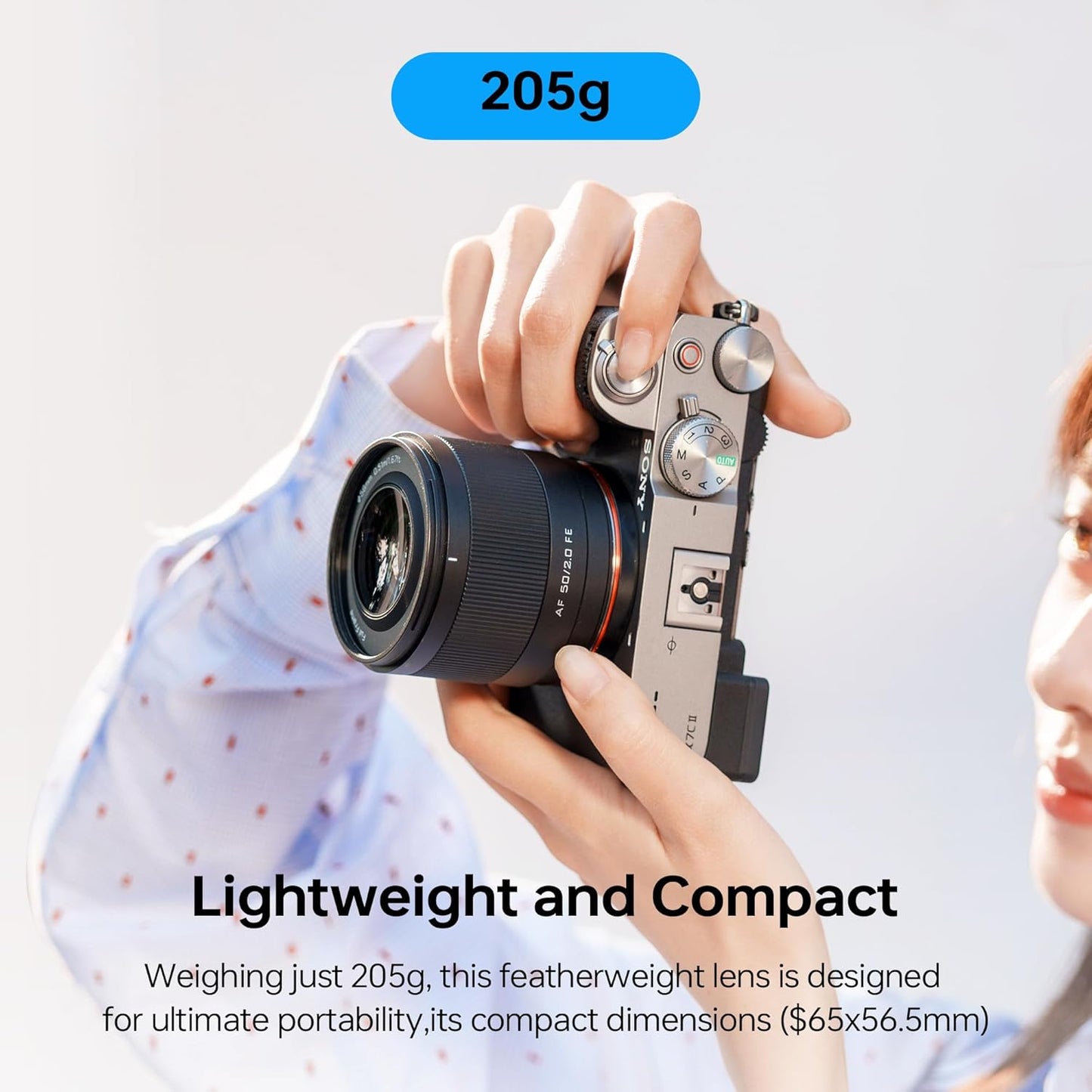 Viltrox AF 50mm f/2.0 Air FE Prime Lens for Sony E-Mount Full-Frame Mirrorless Cameras